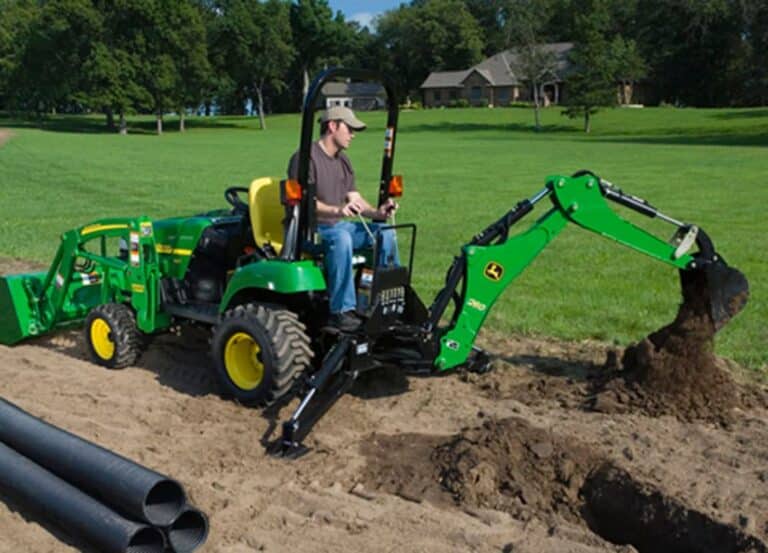 John Deere 260B Compact Tractor Backhoe