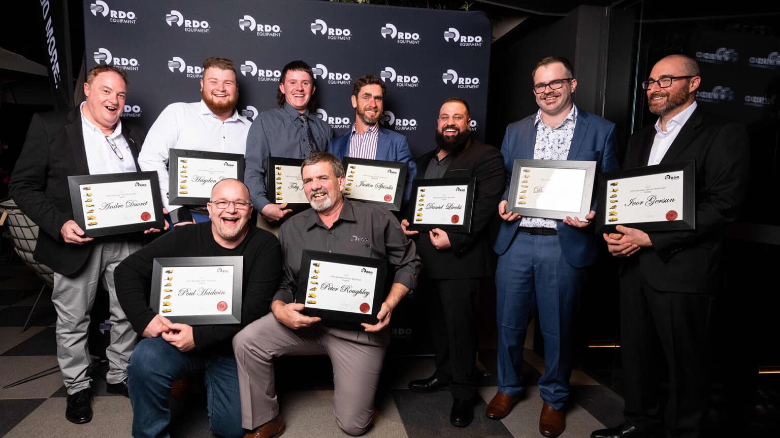 RDO Equipment Vermeer Technician Awards winners 2022 - Vermeer Australia