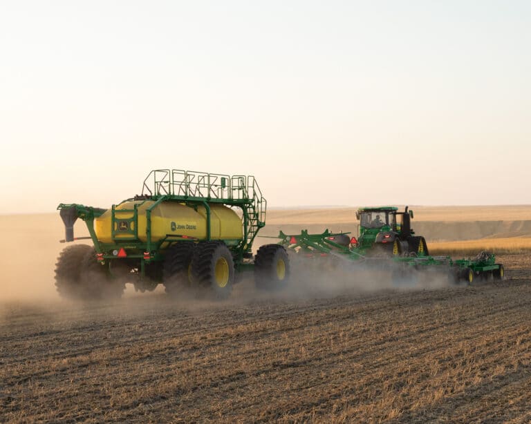 John Deere 9RX 830 Tractor with C850T Air Commodity Cart