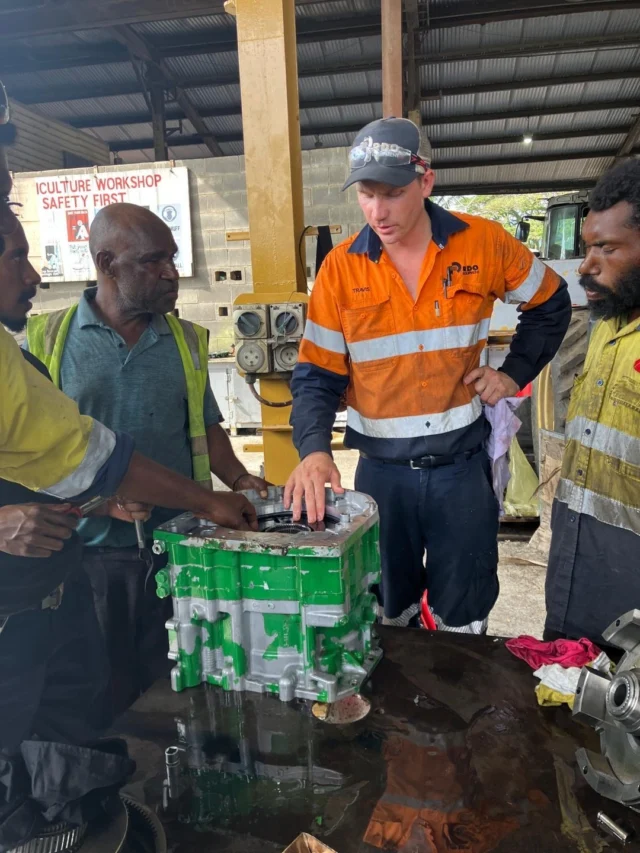 A big shoutout to Travis and Eugene, who recently travelled to Papua New Guinea to support our customer at Ramu with hands-on training and technical expertise. From completing two 7R PIPs and assembling transmissions from 6000 Series tractors to delivering practical diagnostic training in the field, they worked side by side with the customer team to build capability and help set them up for long-term success. Great work, team! 👏